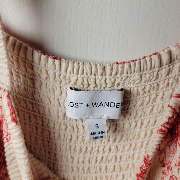 Lost + Wander Paradise Song Maxi Dress | Artisan Red Dress | Boho Cottagecore Sm - Picture 6 of 9